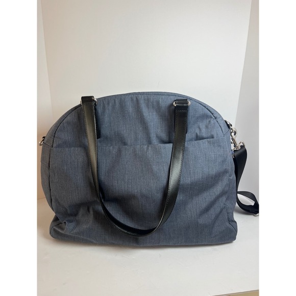 Lo and Sons Tote Bag Grey Crossbody Shoulder Bag Silver Hardware - Picture 1 of 7